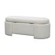 preview thumbnail 2 of 6, Martha Stewart Leslie Fully Upholstered Oval Storage Bench with Soft-Close Lid