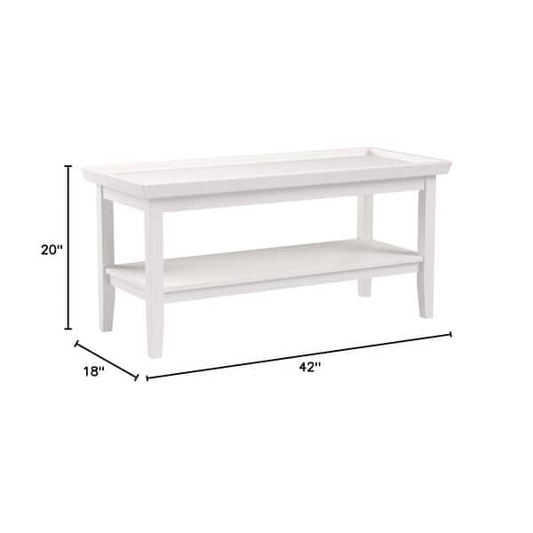 Ledgewood Coffee Shelf Table, White - Bed Bath & Beyond - 37511360