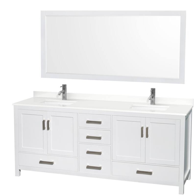 Wyndham Collection WCS141480D-QTZ-UNSM70 Sheffield 80" Free Standing