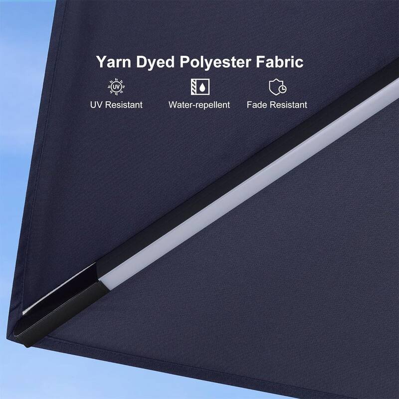 PURPLE LEAF 10 ft Square 360 Degree Rotation Patio Cantilever Umbrella