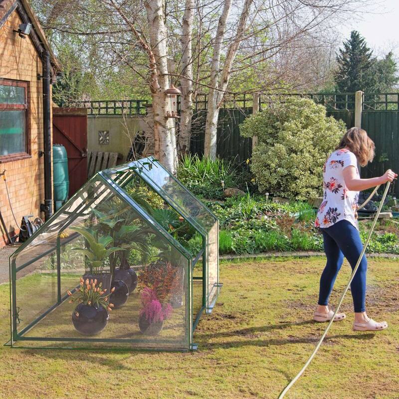 Mini Outdoor Greenhouse for Plants Vegetables Fruits Flowers Portable Garden Greenhouse with Roll-Up Doors - 70.86*33.46*37.4in