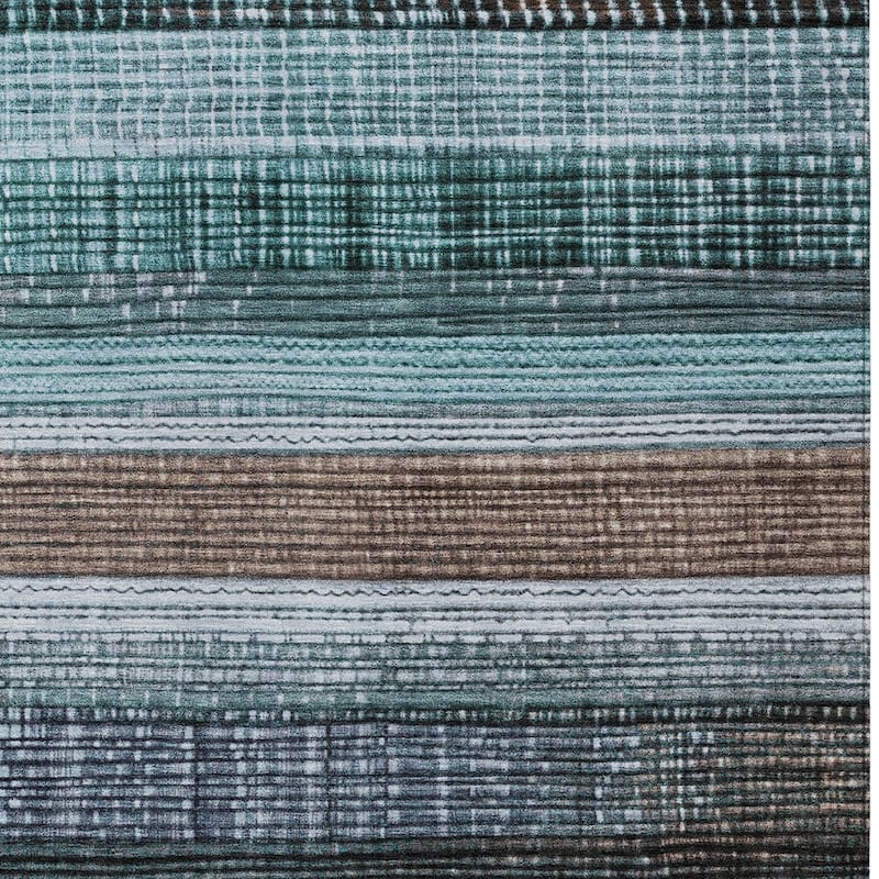 HomeRoots Striped Transitional Rectangle Outdoor Rug
