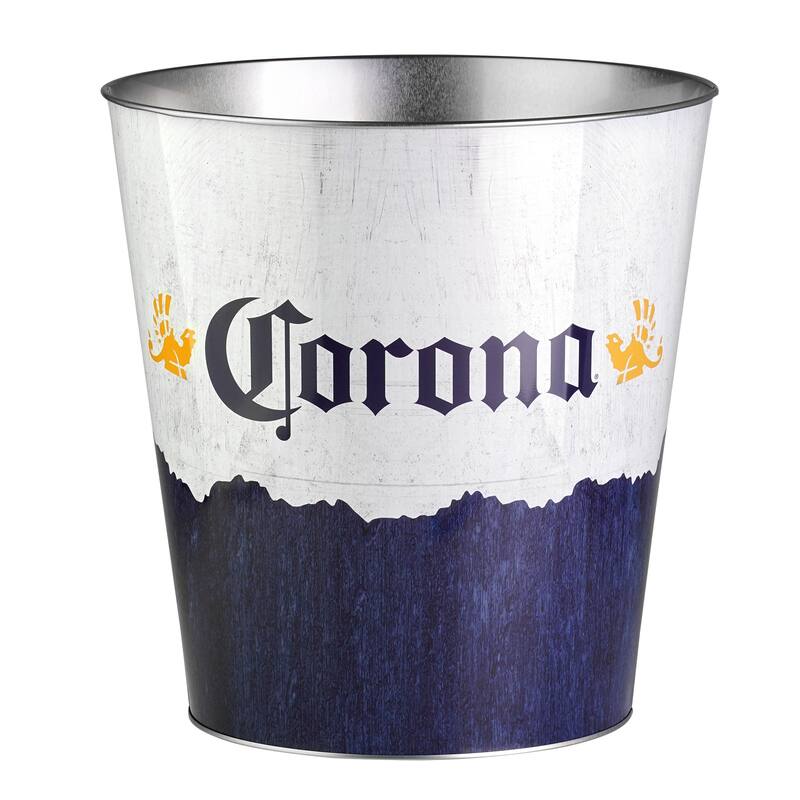 American Art Decor Decorative Metal Trash Can Garbage Bin Waste Basket