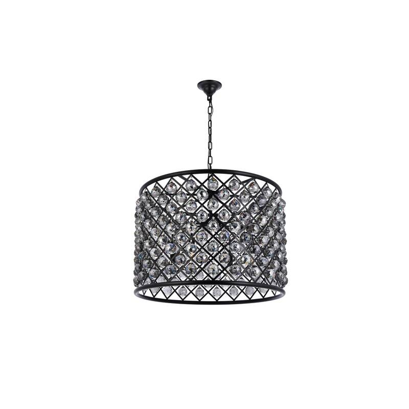 Royce Edge 8-Light Matte Black Chandelier