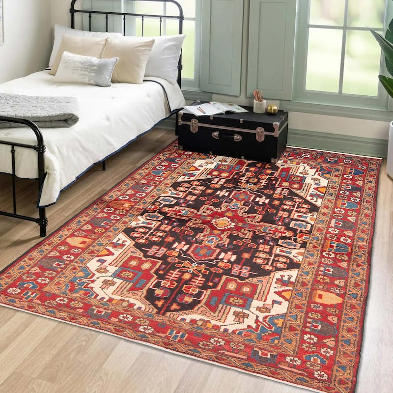 ECARPETGALLERY Hand-knotted Anadol Black Wool Rug - 4'2 x 6'9