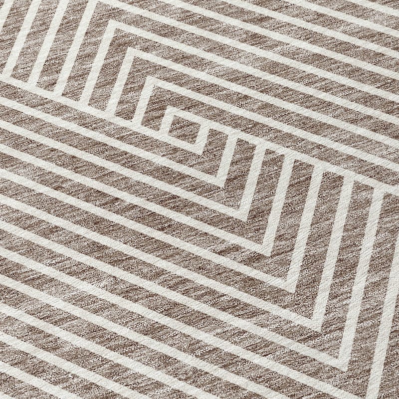 HomeRoots Geometric Transitional Rectangle Outdoor Rug
