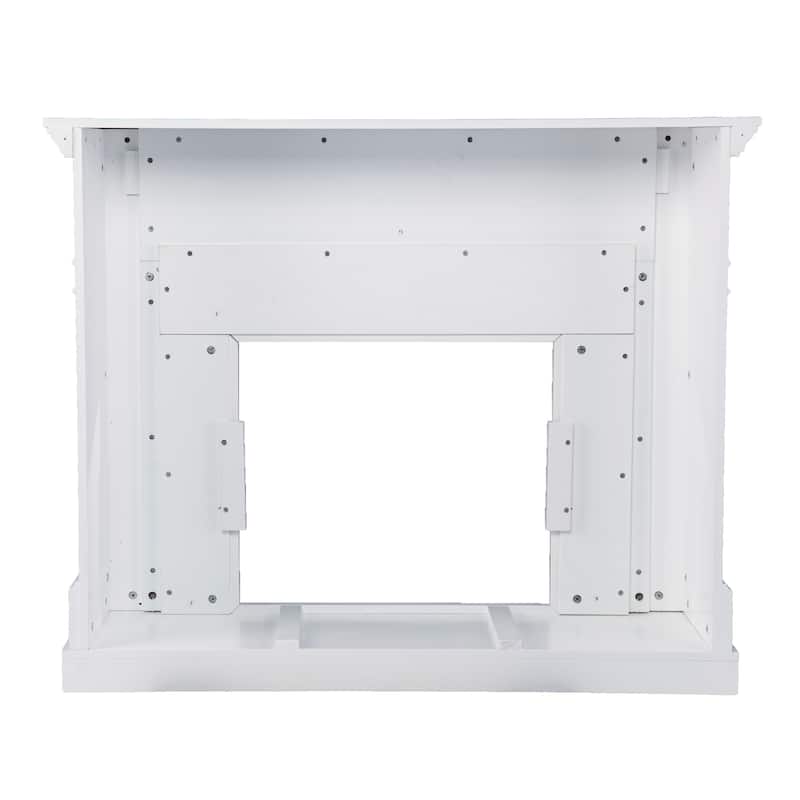 SEI Furniture Dardon Electric Fireplace with Marble Surround