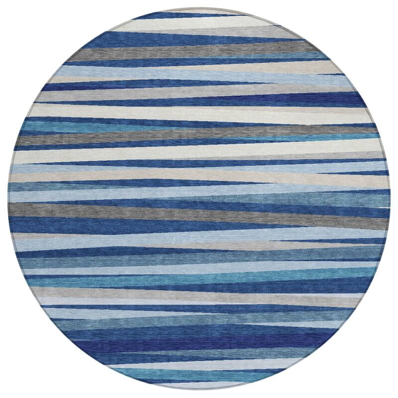 HomeRoots Striped Transitional Rectangle Outdoor Rug