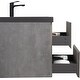 preview thumbnail 63 of 75, GDFStudio - Carter Floating Bathroom Vanity with Quartz Sand Countertop & Soft-Close Drawers