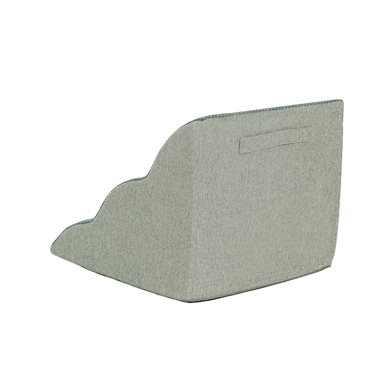 Adeco 3-Tier Dog Stairs Soft Dog Ramp with Removable Cover