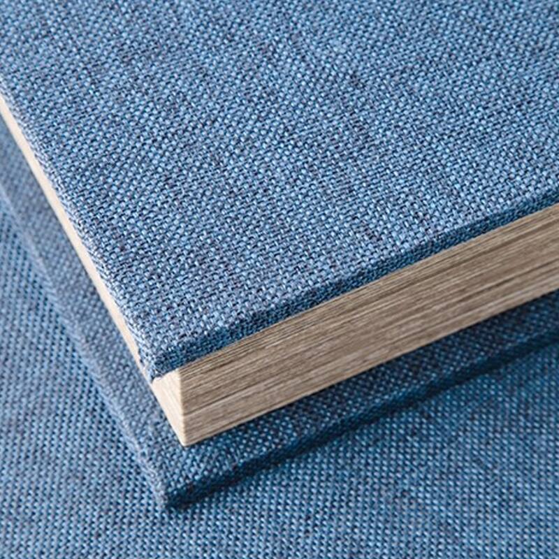 Jolly Decor Storage Box Set of 3, Blue Book Design, Black Velvet Lining