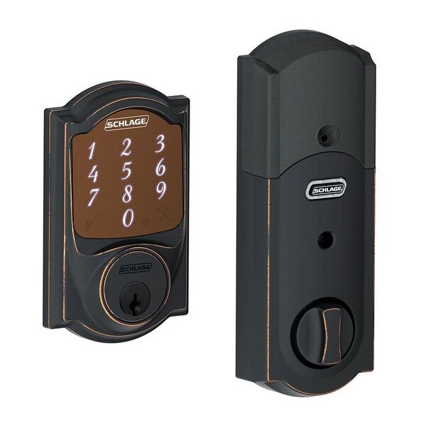 Schlage BE479-CAMRF Manufacturer Refurbished Sense Camelot Touchscreen Deadbolt with Built-in Alarm