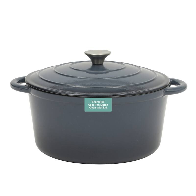 Gibson Home Enameled Cast Iron Dutch Oven Pot with Lid