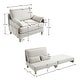 preview thumbnail 14 of 33, Chenille Upholstered 3-in-1 Convertible Sleeper Foldable Sofa Bed Recliner Chair with 3 Pillows
