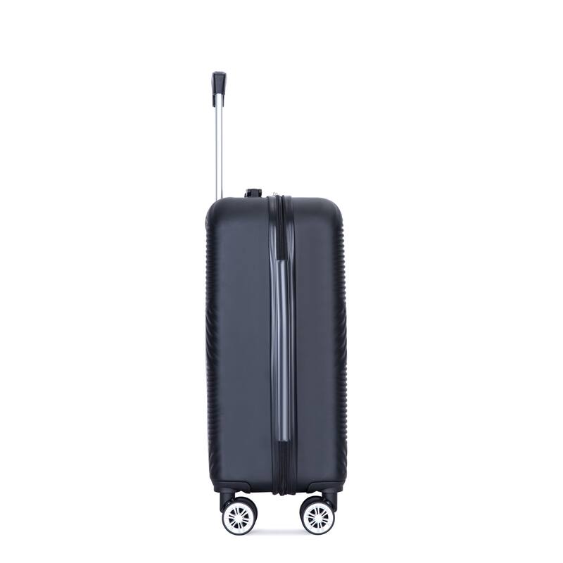 Carry On Luggage Set 4 Piece, High Quality ABS Lightweight Suitcase with Adjustable Pull Rod and Aircraft Wheel, for Women Men