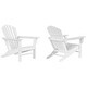 preview thumbnail 32 of 85, POLYTRENDS Altura Classic Poly Outdoor Adirondack Chair (Set of 2) White