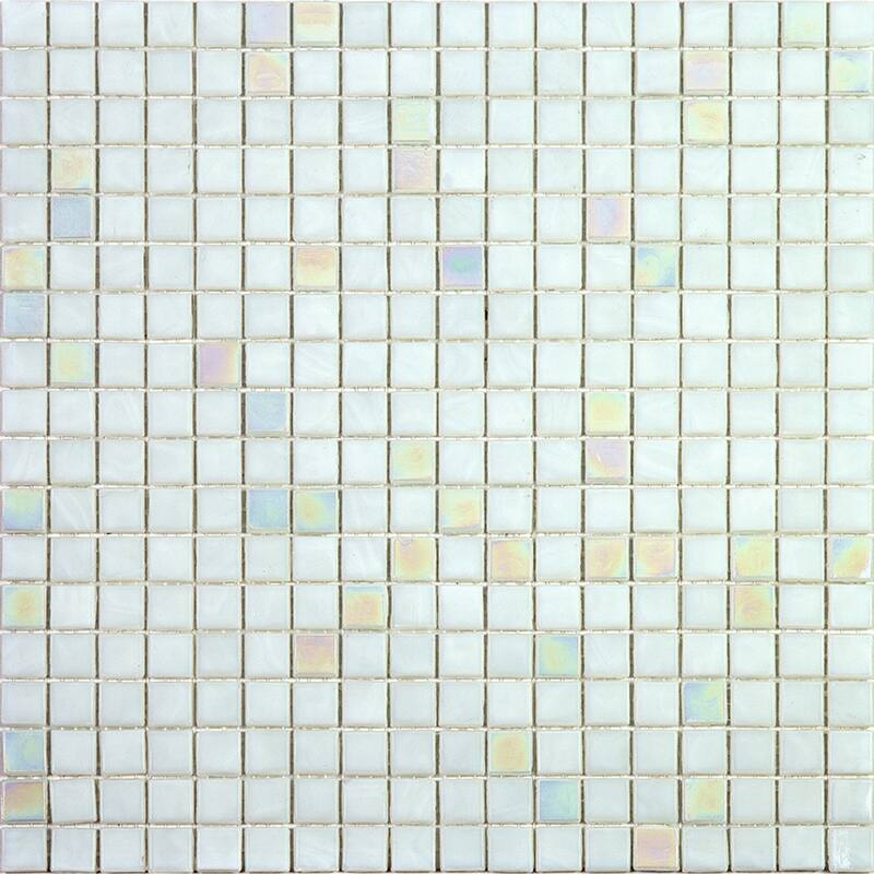Apollo tile 12" x 12" Mingles Glossy Pearl White Glass Tile (18.69 sq ft/case) - 20 Pack
