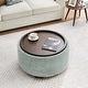 preview thumbnail 71 of 71, Huimo Modern round wooden tray Ottoman with Storage Teal