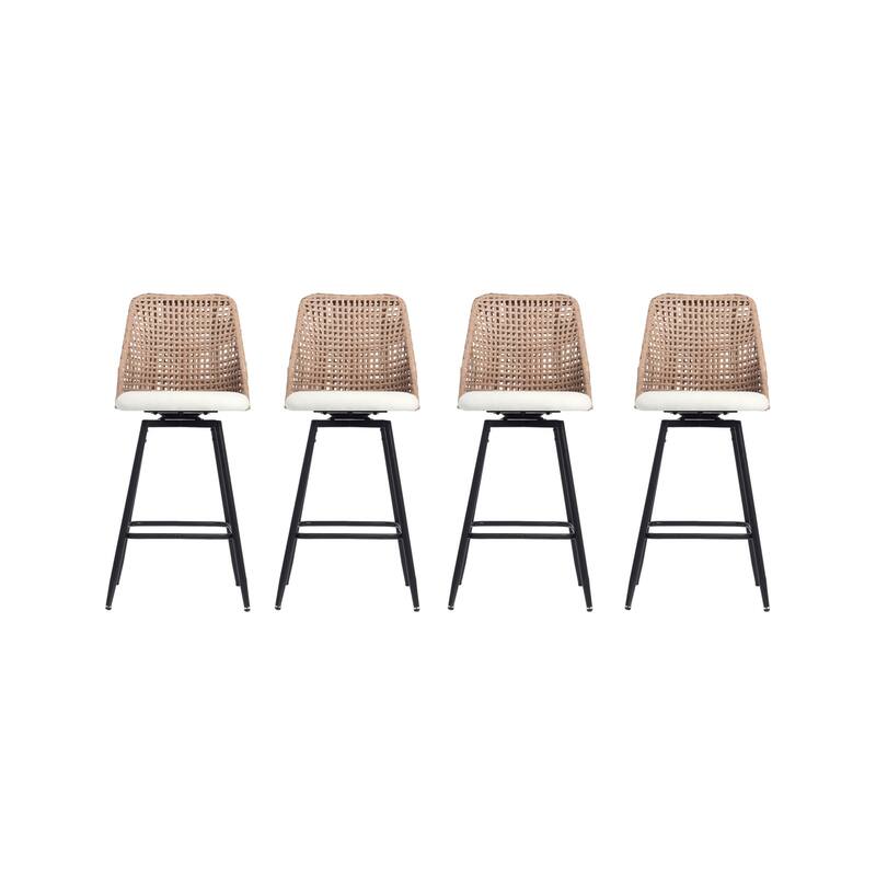 28.7"H Swivel Bar Stools/ Counter Stools with Metal Legs Set of 4 - Set of 4