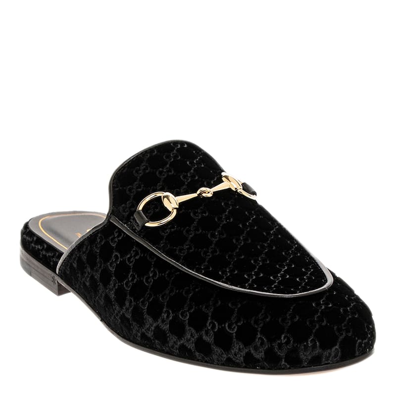 Gucci Princetown Slippers in GG Velvet - 38.5 EU