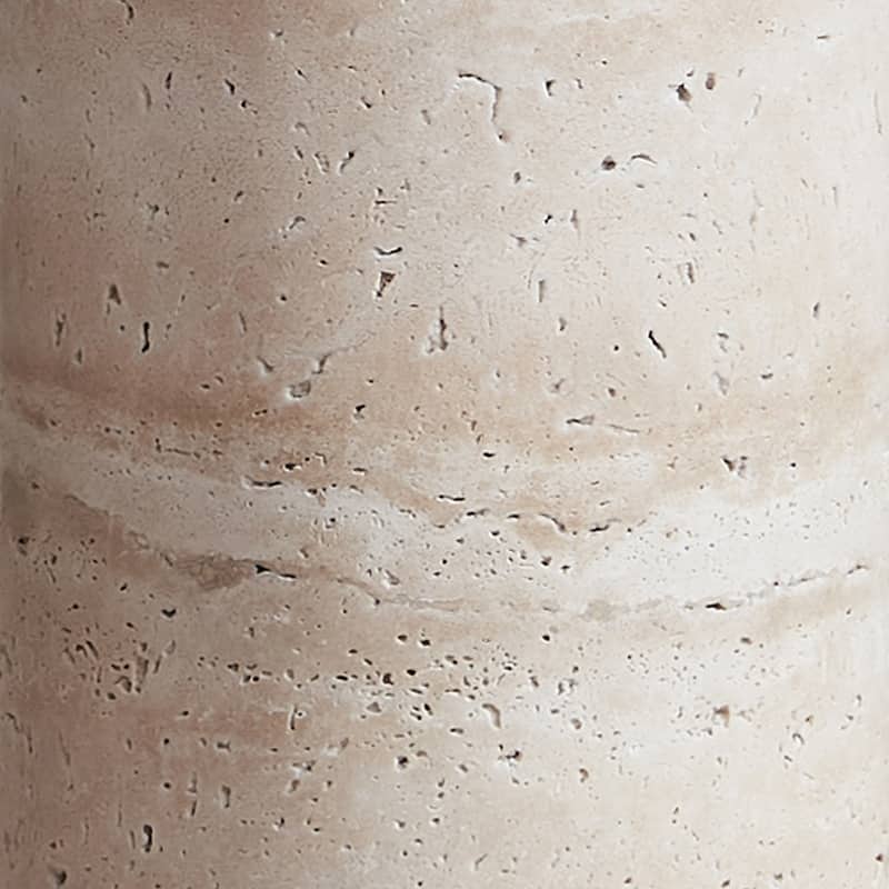 Corbett 29" Tall Natural Travertine Stone Table Lamp with Fabric Shade - 15" Wide