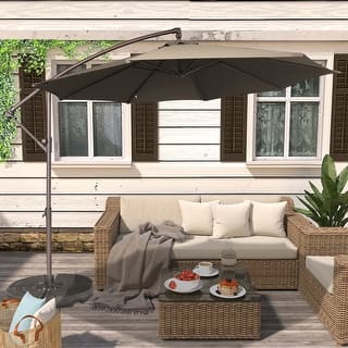 living accents 10 ft tiltable tan offset patio umbrella Best Choice Products 10ft 360 Rotating Cantilever Easy Auto Open w/ Solar LED Lights ensuring longevity and stability Living Accents 10 ft. Tiltable