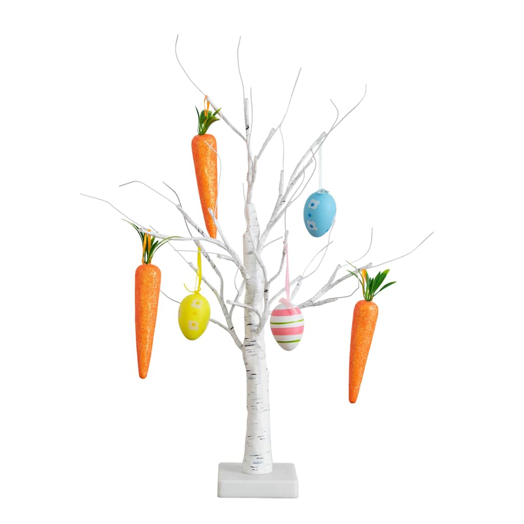 2-ft Pre-Lit Easter Egg and Carrots Twig Tree with 24 LED Lights