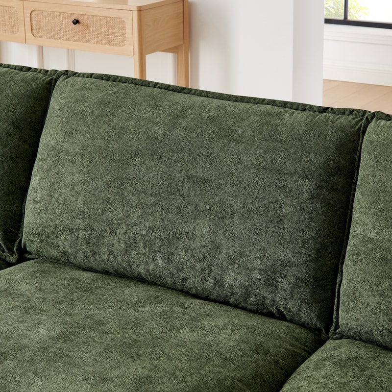 Oversize 4 Seater L Shaped Sectional Sofa Couch with Ottoman