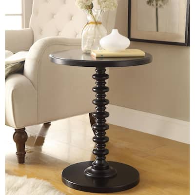 22" Smooth Side Table,Transitional Style Round End Table