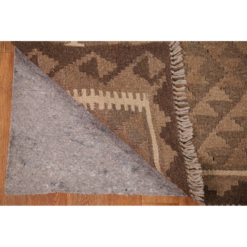 Hand-woven Geometric Kilim Area Rug Oriental Wool Carpet - 6'6"x 9'8"