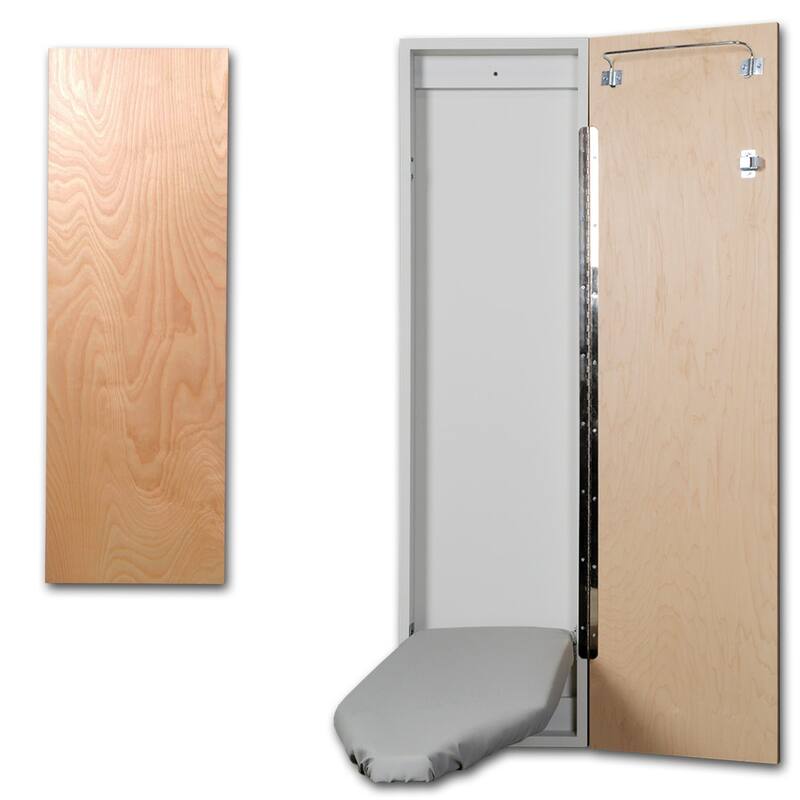 Iron-A-Way Ironing Center - 42" Built In Ironing Board - Right Hinged - Flat Wood