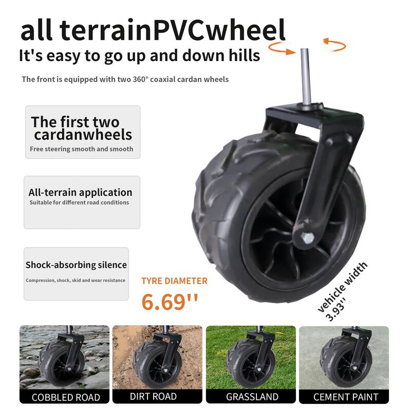 Outdoor Camping Kids Foldable Wagon,Portable Beach Trolley Cart with Removable Canopy