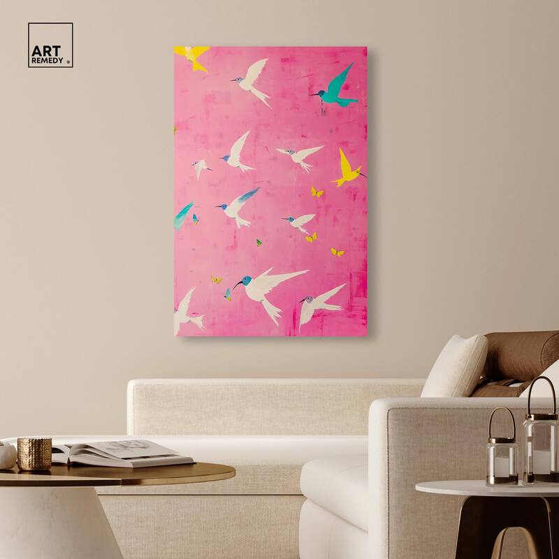 Soaring Sorbet Canvas by Art Remedy, Gallery Wrapped