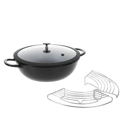 Curtis Stone 4.5-Quart Cast Aluminum Multi-Pan w/Lid & Multi-Use Rack 777-973 Refurbished