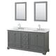 Option Dark Gray / White Carrara Marble Top / Polished