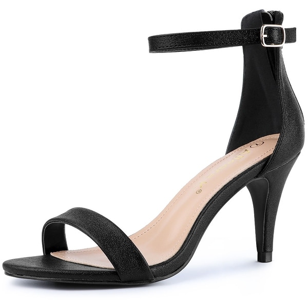 kitten heel sandals with ankle strap