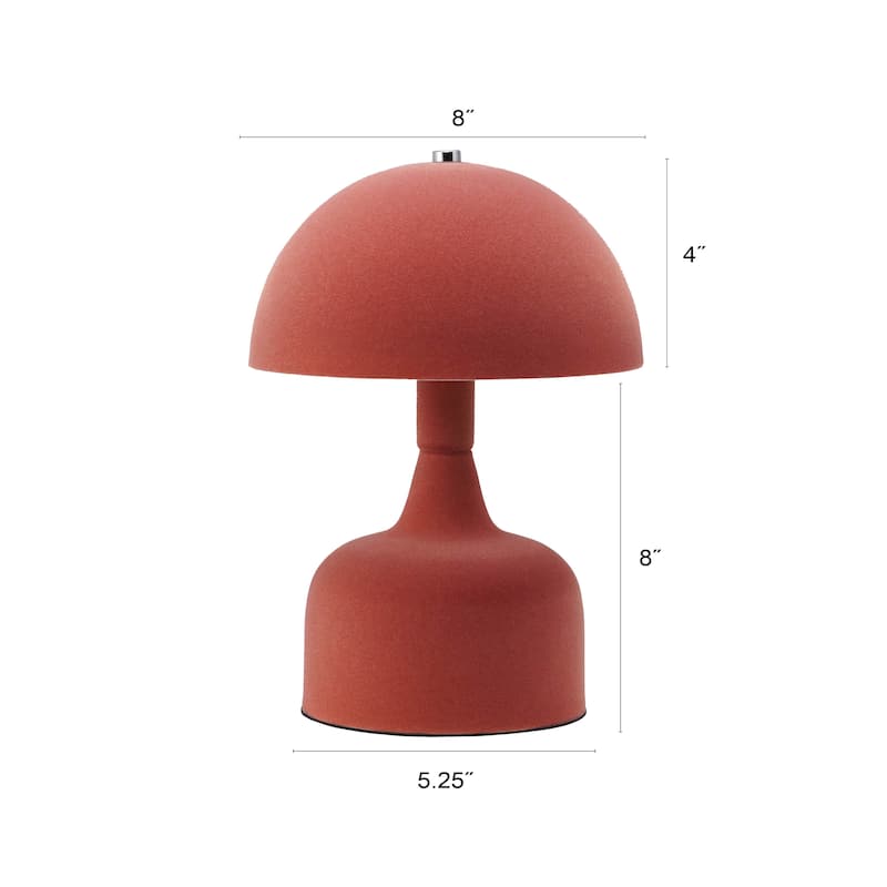 Flocked Metal Table Lamp with Inline Switch