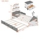 preview thumbnail 28 of 26, Twin Size Boat-Shaped Platform Bed with Trundle & Nightstands