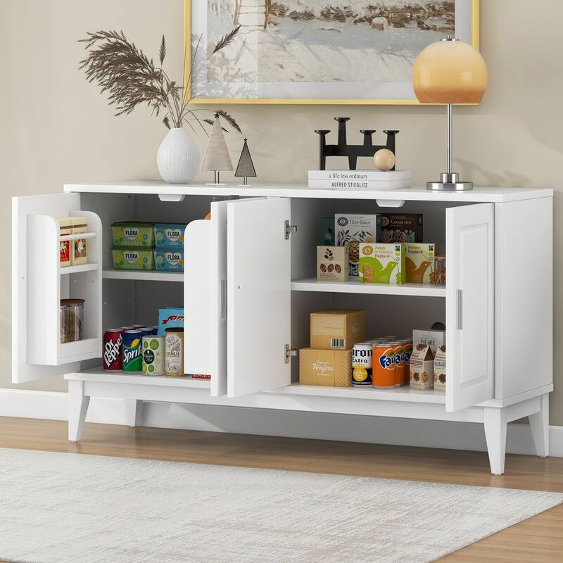 Large Living Room and Dining Room Sideboard Storage Cabinet with Two Spacious Console and Cable Management