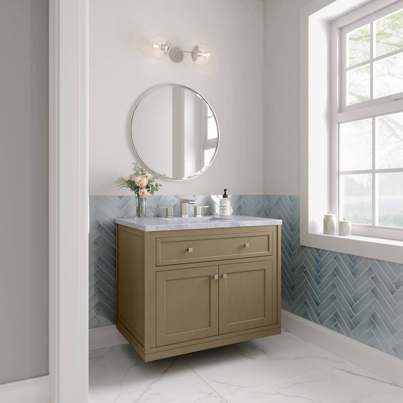 Chicago 36" Single Vanity, Walnut Whisper