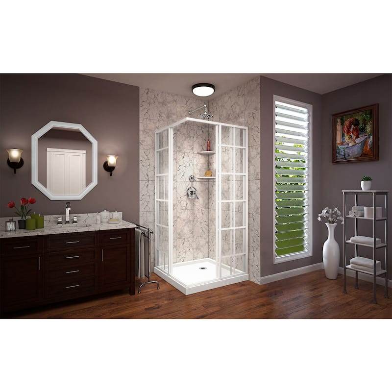 DreamLine French Corner Framed Sliding Shower Enclosure - 34.5" x 34.5"