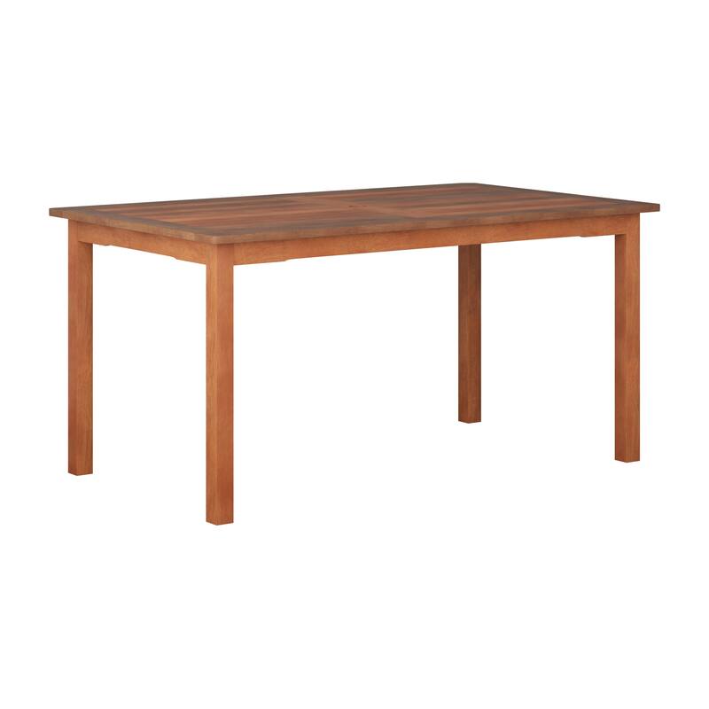CorLiving Miramar Natural Hardwood Outdoor Dining Table - N/A - Brown