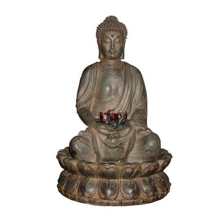 Tabletop Buddha Water Feature with LED light - Overstock - 11598633