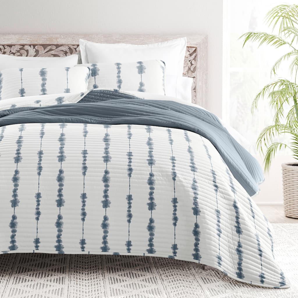 Becky Cameron All Season 3pc Shibori Reversible Quilt Set with Shams