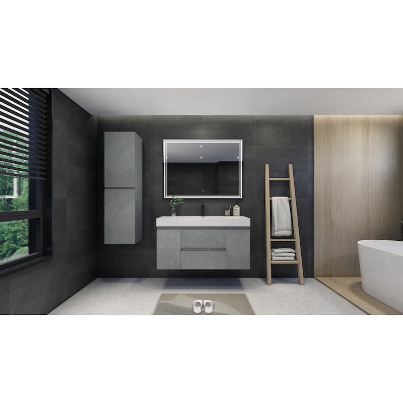 Baillie 48'' Wall-Mounted Vanity with Reinforced Acrylic Sink