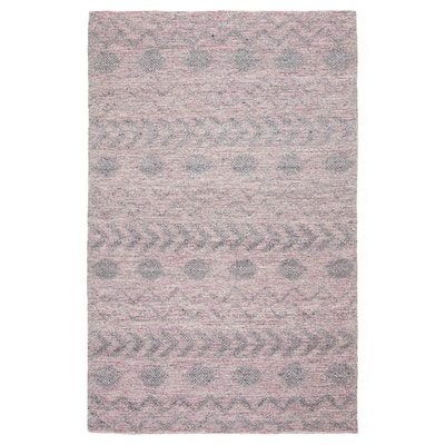 ECARPETGALLERY Braid weave Sienna Pink Wool Rug - 5'11 x 9'0