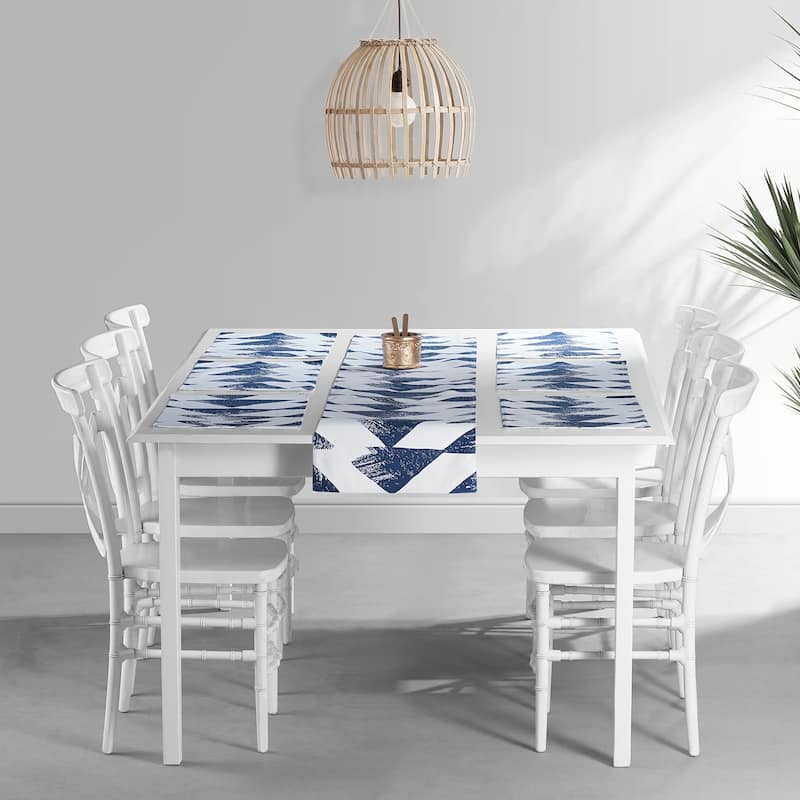 Exclusive Fabrics Triad Printed Cotton Table Runner & Placemats