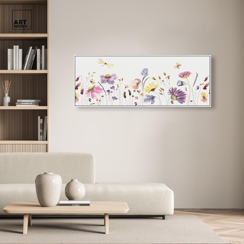 Floral Over Door Art Panoramic Canvas by Art Remedy