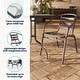 preview thumbnail 27 of 35, 23.5" Square Glass Metal Table with 2 Metal Aluminum Slat Stack Chairs