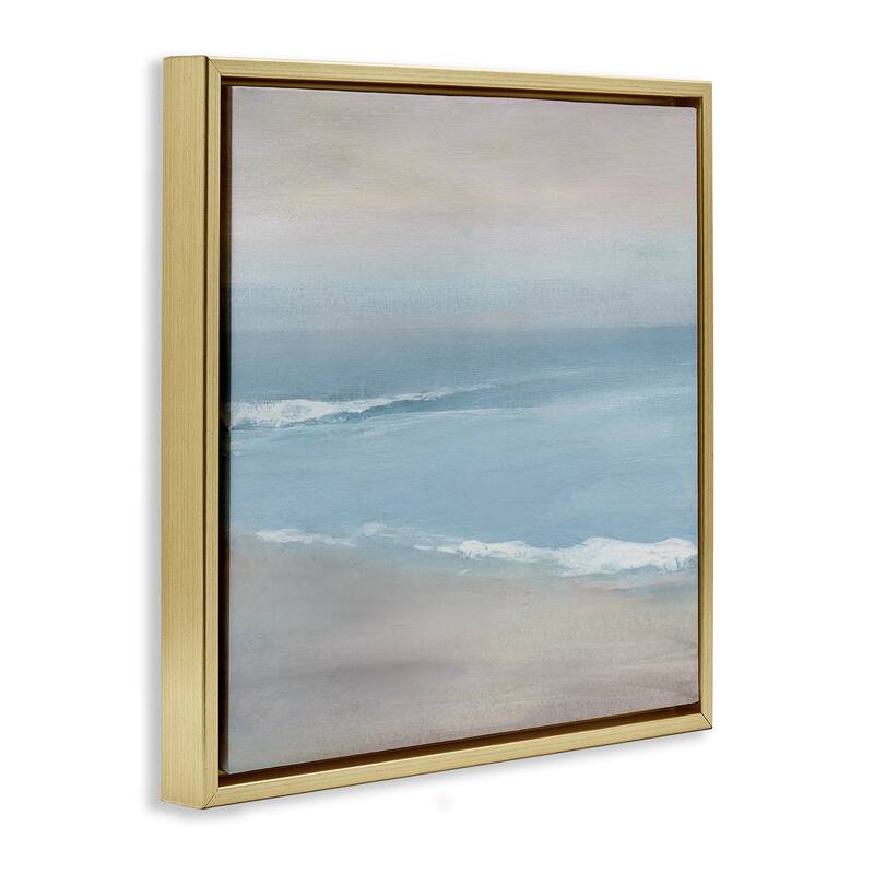 Stupell Coalescing Ocean & Shore Framed Floater Canvas Wall Art Design By Carol Robinson